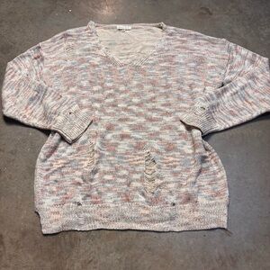 BaeVely distressed knitted sweater women's size small oversized